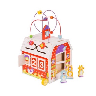 ชุดของเล่นกิจกรรมเด็กรุ่นฟาร์มเฮาส์แบรนด์ Melissa &amp; Doug - First Play Slide, Sort &amp; Roll Activity Barn