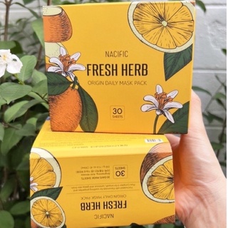 แท้💯 พร้อมส่ง‼️ Nacific Fresh Herb Origin Daily rebirth Mask Pack 30 แผ่น 🧡