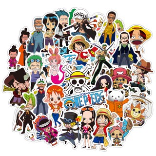 Y&amp;P | ONE PIECE สติกเกอร์กันน้ำรูปแบบที่แตกต่างกัน, 48 ชิ้น