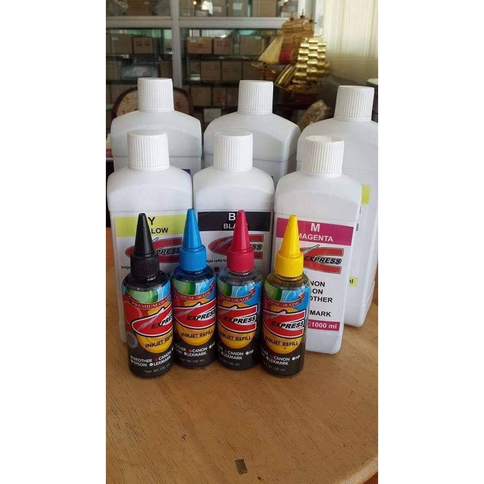 น้ำหมึกเติม EPSON ดำ น้ำเงิน แดง เหลือง 100ซีซี EXPRESS INKJET REFILL EPSON 100 ml BL/C/M/Y ราคา ถูกที่สุด ดีลบีเคเค แกลเลอรีภาพที่ 2