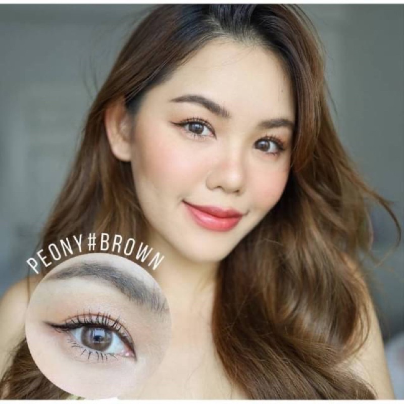 คอนแทคเลนส์ ✨Gray✨Brown✨ Peony (Lovelylens)