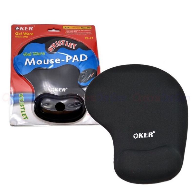 Oker PA01 Mouse pad withGel เเผ่นรองเม้าส์พร้อมเจลรองข้อมือเจล Mouse – โปรปัง