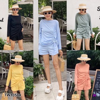 ⛱🧡ชุดเที่ยว ไปทะเล ผ้าร่องยืดเนื้อดี ใส่สบายไม่บาง ไม่หนาเกินไป💞💙