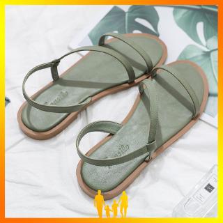 2020 summer new sandals fashion thin belt flat bottom Korean version of simple Roman shoes