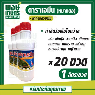 ดาราเอมีน (หมาแดง) 1,000 ml.x 20 ขวด ยกลัง กำจัดวัชพืชใน ข้าวโพดหวาน ผักเบี้ยหิน ผักเสี้ยนผี หญ้ายาง ลูกใต้ใบ ผักโขมหิน