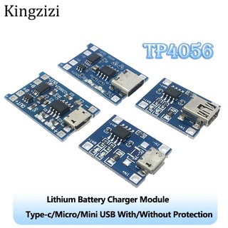 บอร์ดโมดูลชาร์จแบตเตอรี่ลิเธียม Type C Micro Mini Usb 5v 1a 18650 Tp4056 พร้อมตัวป้องกันฟังก์ชั่นคู่ 1a Li-Ion