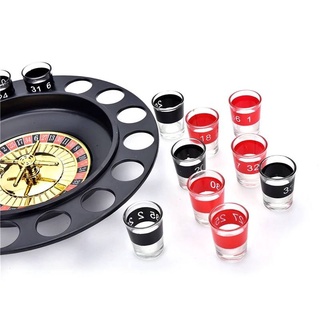 Drinking roulette set เกมส์รูเล็ตดริ้งค์ เกมส์ในวงปาร์ตี้ งานสังสรรค์ แก้ว 16 ใบ เล่นได้ 8 คน