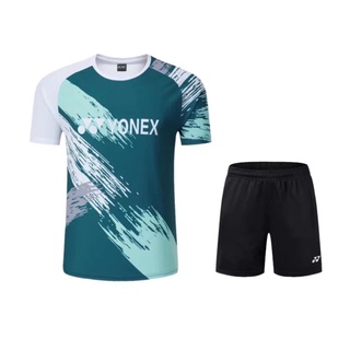 Yonex ใหม่ เสื้อกีฬาแบดมินตัน แขนสั้น ระบายอากาศ แบบแห้งเร็ว สําหรับผู้ชาย และผู้หญิง 21070