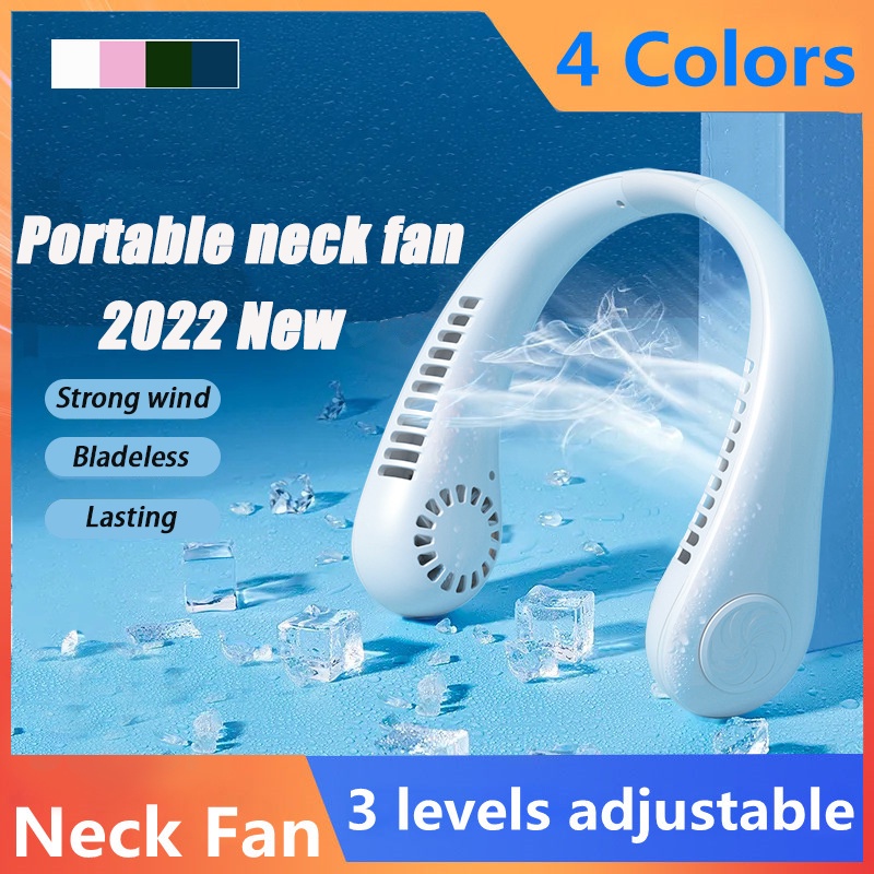 Portable Neck Fan Electric Wireless Fan Rechargeable USB Mini Fan