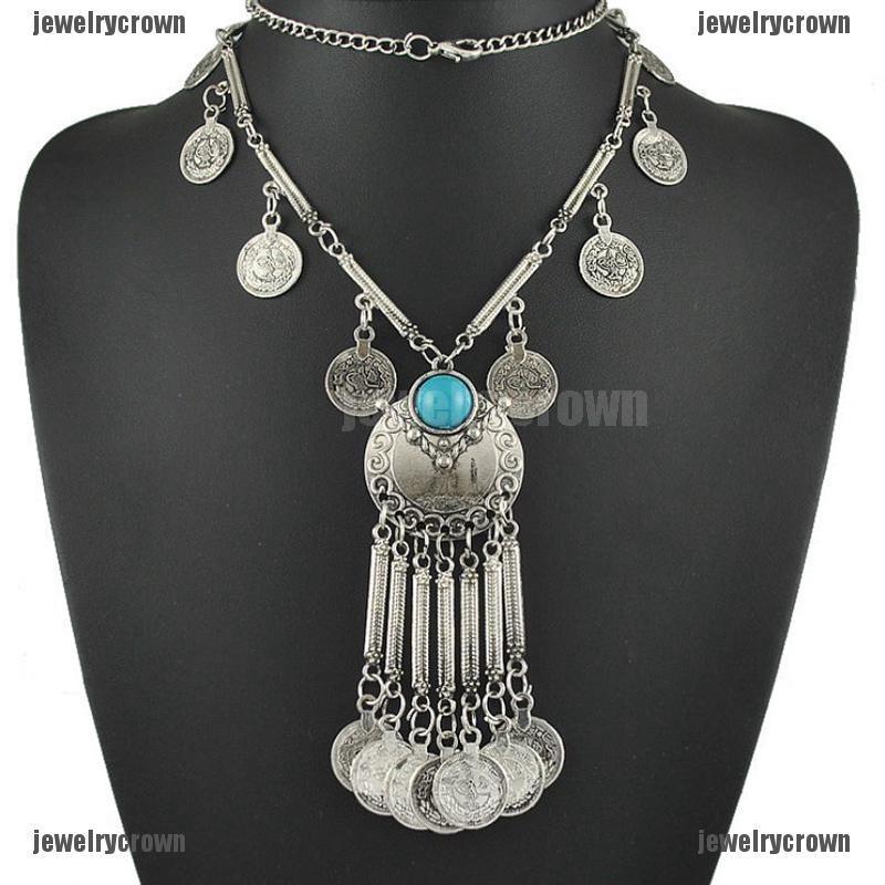 COLORFUL BLING Layered Choker Necklace With Tassel Pendant – Long Beaded Chain Jewelry For Women