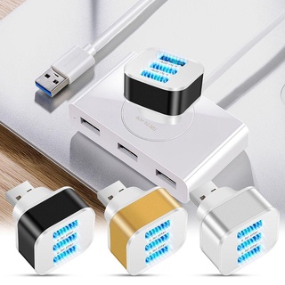 Oudimei อะแดปเตอร์ฮับแยก USB 3.0 หลายช่อง พร้อมไฟแสดงสถานะ LED แบบพกพา ทนทาน #5