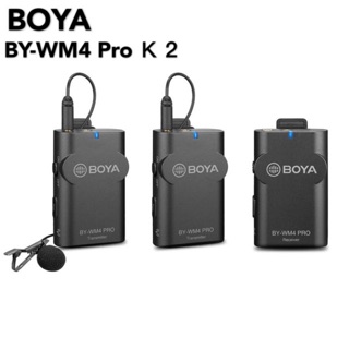 BOYA BY-WM4 PRO K2 Dual Wireless Microphone ไมโครโฟนไร้สายสำหรับกล้อง มือถือ แบบไมค์คู่ ไมค์ไลฟ์สด