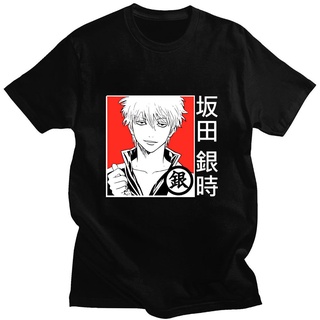 [100% Cotton] เสื้อยืดลําลอง ผ้าฝ้าย แขนสั้น พิมพ์ลายอนิเมะ Gintama Sakata Gintoki Kagura ทรงหลวม สไตล์ฮิปฮอป สําหรับผู้