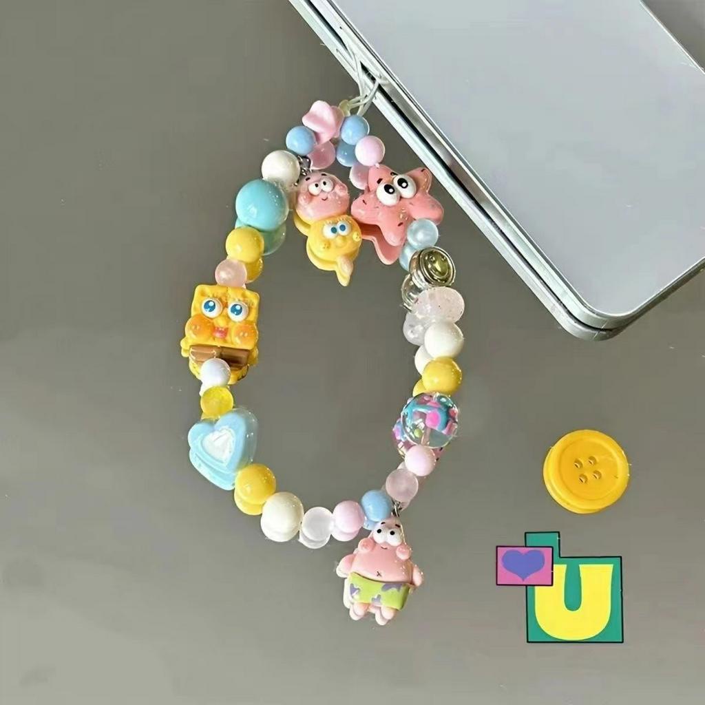 จี้ห้อยโทรศัพท์มือถือ จี้หน้ายิ้มปลาดาวแฮนด์เมด ทําเอง พวงกุญแจรักอะคริลิค สาวเคสโทรศัพท์มือถือโซ่แขวนสายรัดข้อมือ ต่อต้าน-ลอส สาวอุปกรณ์ตกแต่ง