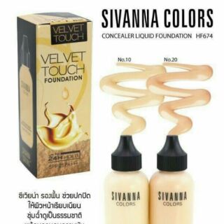 รองพื้น Sivanna Velvet Touch Concealer Liquid Foundation SPF25แท้