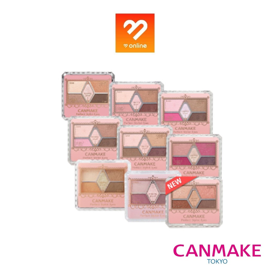 (ทาตา รูปเพชรตรงกลาง) ของแท้!! Canmake Perfect Stylist Eyes แคนเมค เพอร์ฟ็ก สไตล์ลิสต์ อายแชโดว์ พาเลท มินิ