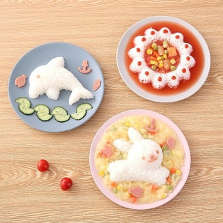 Set 3 rice press molds Japanese ชุดแม่พิมพ์กดข้าวญี่ปุ่น 3 รูปทรง