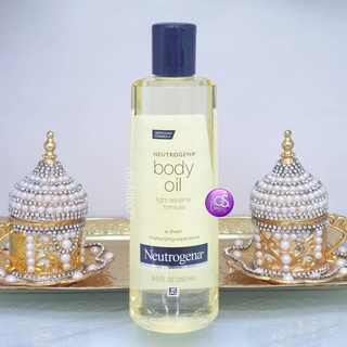 Neutrogena Body Oil Light Sesame Formula 250ml. บอดี้ออยบำรุงผิวสูตรเข้มข้น