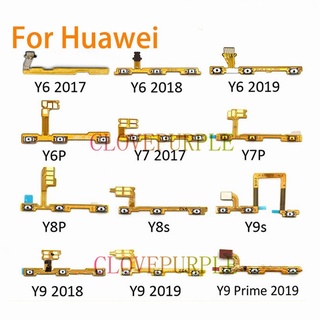 ปุ่มสวิตช์เปิด ปิด ด้านข้าง ปรับระดับเสียง สําหรับ Huawei Y6p Y7p Y8p Y8s Y9s Y6 Y7 Y8 Pro Y9 Prime p smart 2017 2018 2019 2020 P40 Lite E