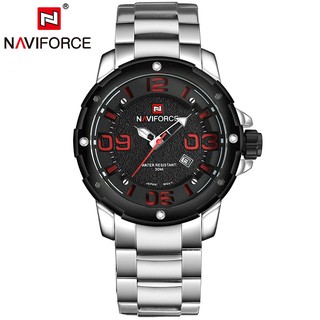 นาฬิกา Naviforce รุ่น NF9078M สีแดง/เงิน รับประกันศูนย์ 1 ปี #NF NF9078