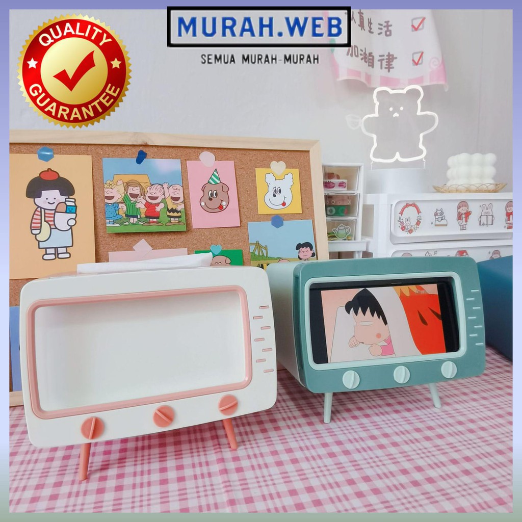 [MY]MOBILE CELL PHONE SCREEN RETRO TV TISSUE BOX HOLDER (KOTAK TOU RETRO TV SKRIN PEMEGANG TELEFON B