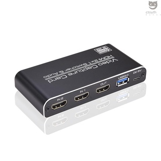 NK-X6 HDMI to USB3.0 Video Capture Card 4K 1080P HDMI 2-in-1 Switcher&amp;Audio Compatible with PS4/XBOX/Recording/Live Streaming