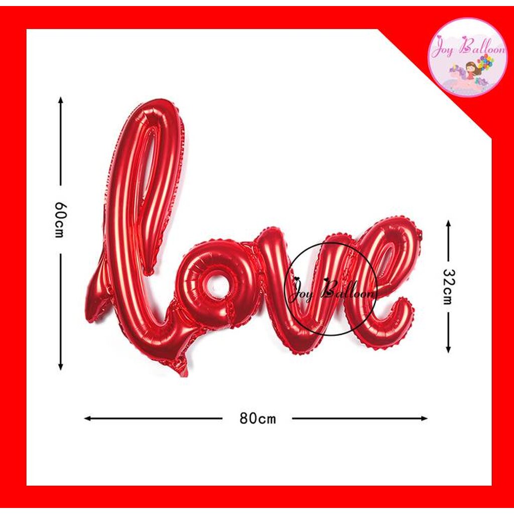 ลูกโป่งบอกรัก Love ฟอยล์บอกรัก เลิฟ มี 2 ขนาด รูปที่ 4