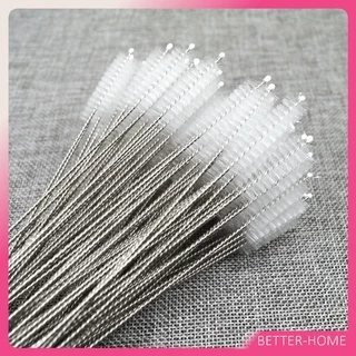 แปรงล้างหลอดดูด จุกนม ขนไนล่อน ไม่ทำให้เป็นรอย Stainless steel soft straw straw brush