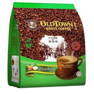 กาแฟ OLD TOWN White coffee Hazelnut 570g. กลิ่นเฮเซลนัท 3 in1 15ซอง