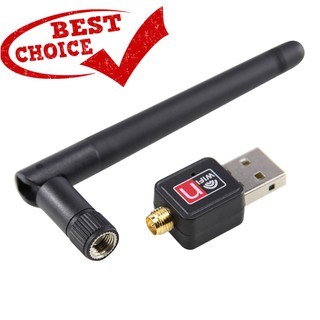 bestchoice mini usb 150 m 150 mbps อะแดปเตอร์ lan ไร้สาย 802 . 11 b/n/g wifi w/2dbi เสาอากาศ