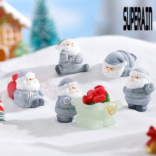 &lt;Christmas Decoration&gt; ตุ๊กตาเรซิ่น รูปซานต้าคลอส ขนาดเล็ก สะดุดตา สําหรับตกแต่งคริสต์มาส ของขวัญวันเกิด