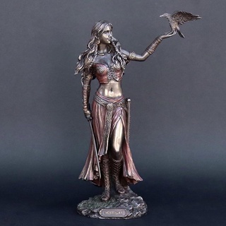 รูปปั้นเรซิ่น รูปดาบ Morrigan The Celtic Goddess of Battle ขนาด 15 ซม. สีบรอนซ์ สําหรับตกแต่งบ้าน L9