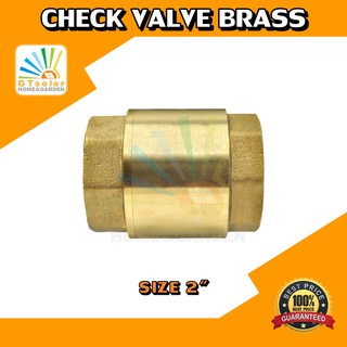 (ราคาโปรโมชั่น) สปริง เช็ควาล์ว วาล์วกันย้อน ทองเหลือง ขนาด 2" Spring Check Valve Brass