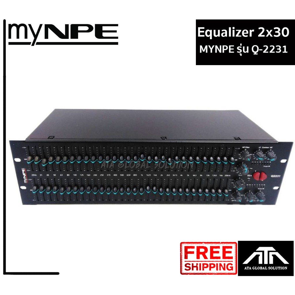 อีคิว EQUALIZER อีควอไลเซอร์ ยี่ห้อ MYNPE Q-2231 myNPE Q-2231 Stereo Equalizer