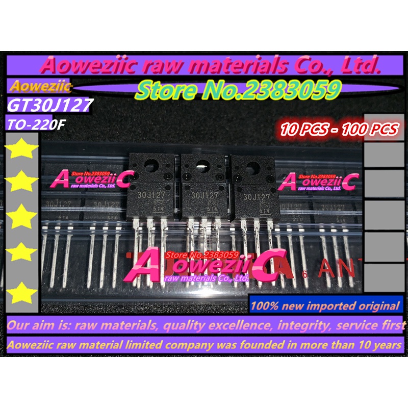 Aoweziic  10 PCS - 100 PCS 100% new imported originaI  30J127  GT30J127  TO-220F LCD power supply