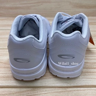 GiGa LA130 รองเท้าผ้าใบแบบหนัง ผูกเชือก (36-41) สีขาว hi hi