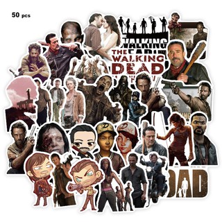 The Walking Dead สติกเกอร์กันน้ำรูปแบบที่แตกต่างกัน, 50 ชิ้น