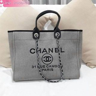 Chanel tote canvas bag ของแท้ ราคาถูก