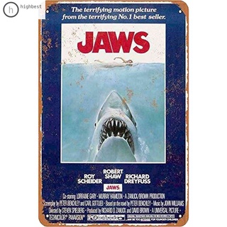 Jaws ป้ายโลหะดีบุก สไตล์วินเทจ สําหรับตกแต่งผับ บาร์ โรงรถ