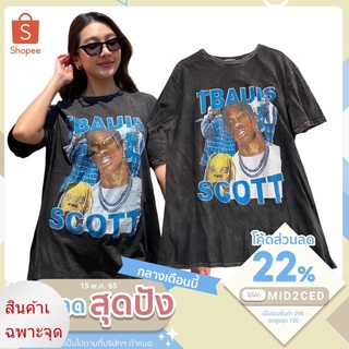 เสื้อยืดสีดำสกรีนลายscott hiphop งานป้ายมิสเบลล่าMissbella