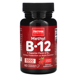 Jarrow Formulas, Methyl B-12 Cherry Flavor 5000 mcg 60 Lozenges