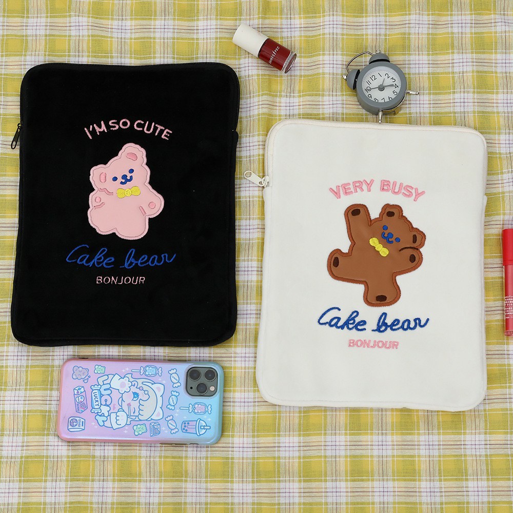 1วันได้ของ! กระเป๋าใส่ ipad เคสแล็ปท็อป 11 10.5 10.2 นิ้ว ลายหมี NO.Bonjour