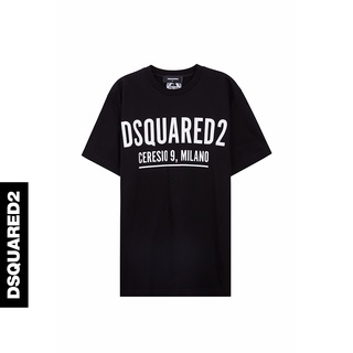 [S-5XL]เสื้อยืดแขนสั้น ผ้าฝ้าย พิมพ์ลาย DSQUARED2 D2 Power สไตล์สตรีท แบบเรียบง่าย สําหรับผู้ชาย