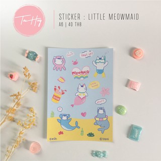 สติ๊กเกอร์ไดคัต PP กันน้ำ Brand Tahug รุ่น Little Meowmaid