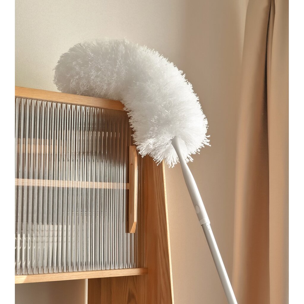 Omocha | ไม้ปัดฝุ่นไมโครไฟเบอร์ ด้ามยาว ยืดหดได้ ไฟฟ้าสถิต Microfiber Duster / Electrostatic Duster (ด้ามสีครีม)