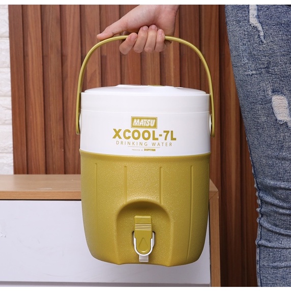 [HCM] XCOOL กระติกน้ําแข็งกระติกน้ําร้อน Duy Tan Plastic 7L ของแท้ กระติกน้ําร้อนร้อนและเย็นพร้อมก๊อ