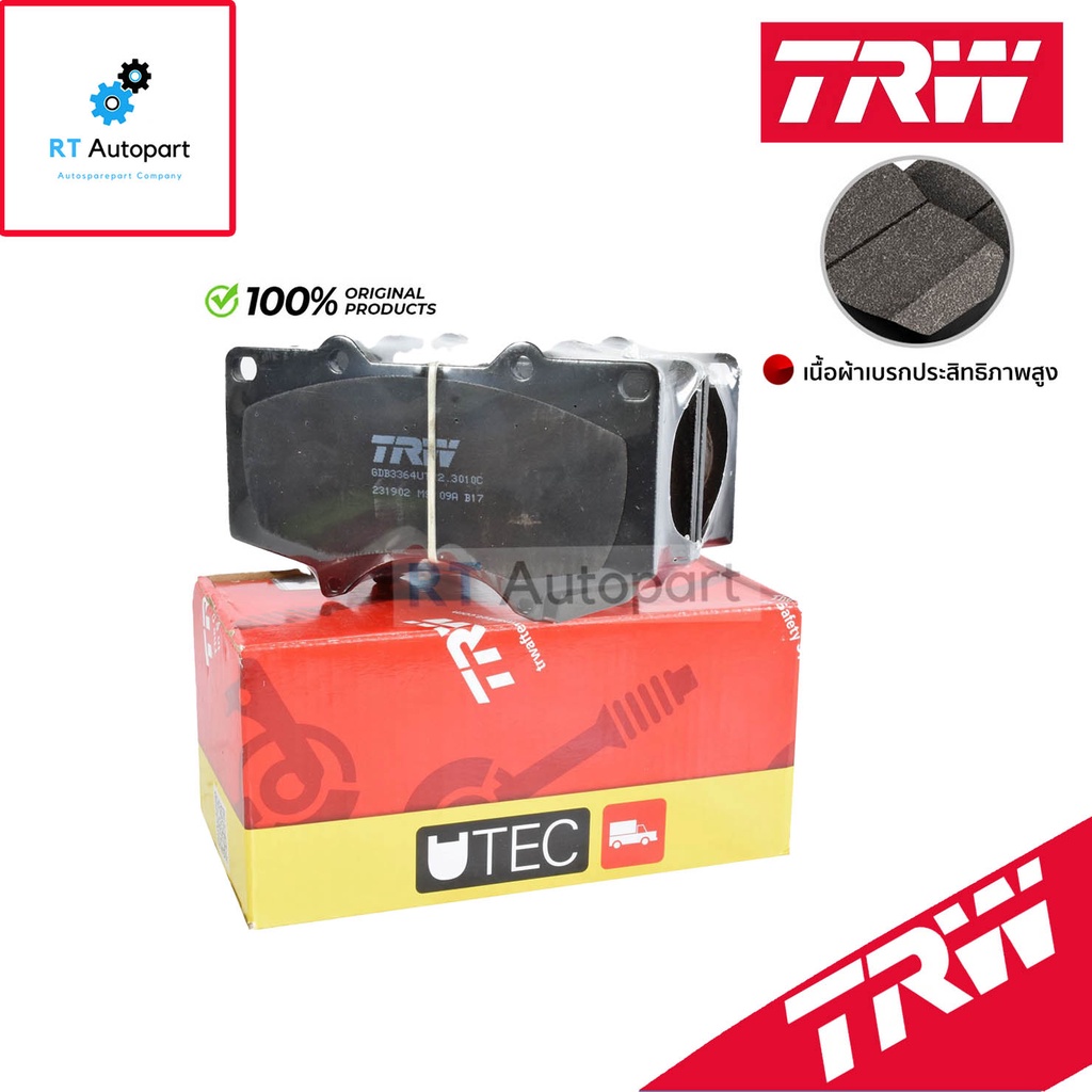 TRW ผ้าดิสเบรคหน้า Toyota Revo ปี15-24 Toyota All new Fortuner ปี15-24 ผ้าเบรค เกรด UT / GDB7996 / G