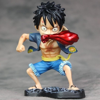 โมเดลวันพีช 13cm Haki Gear3 Luffy GK Figure VS Doflamingo Ver. วันพีซ ฟิกเกอ One Piece Monkey D Luffy PVC Figures Dressrosa Version Gear 3 OnePiece Anime