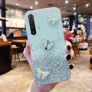 เคส Realme X50 5G butterfly Soft Transparent Bling Glitter Realme X50 5G Casing 2021