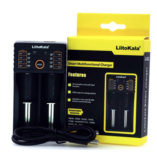 เครื่องชาร์จ 18650 LiitoKala Lii-202 แบบ 2 ช่อง